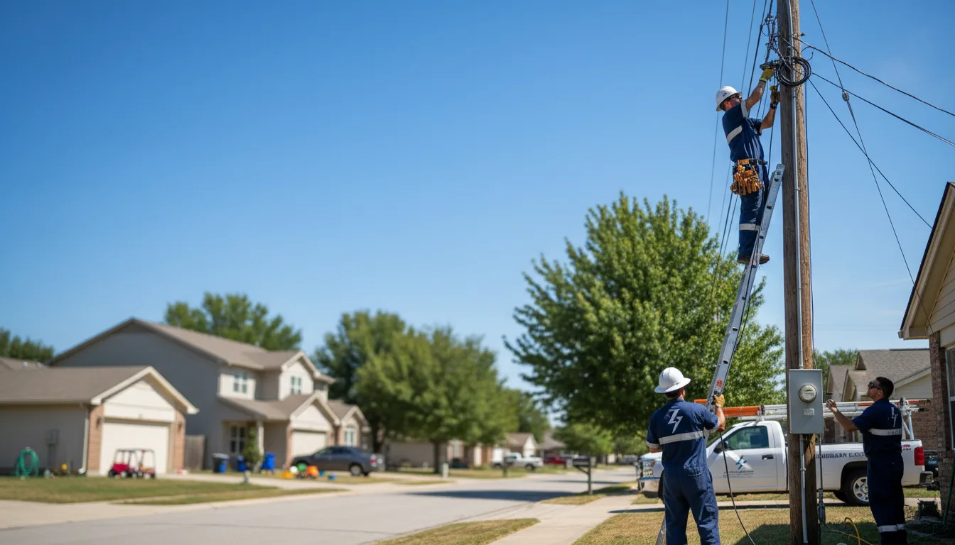Residential electrician providing installation services in Rocky, OK